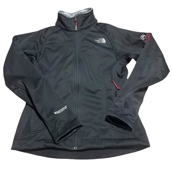 North Face Summit Series Soft Shell Jacket Women M Black Wind stopper. - Picture 1 of 16